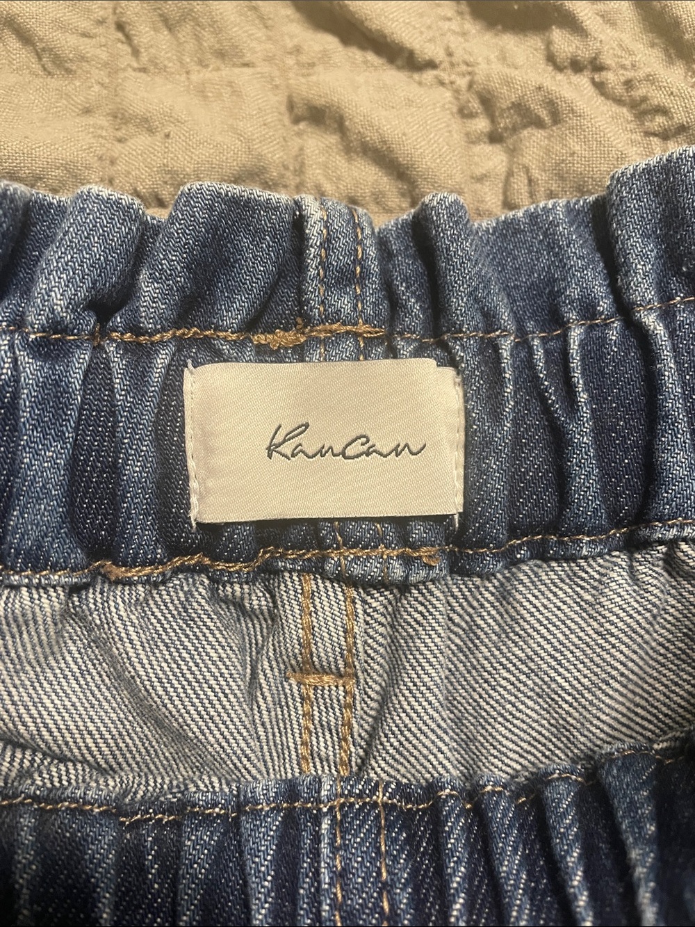 KanCan Blue Denim Drawstring Shorts - Picture 3 of 4